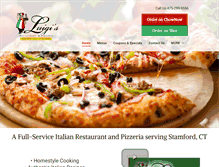 Tablet Screenshot of myluigisrestaurant.com